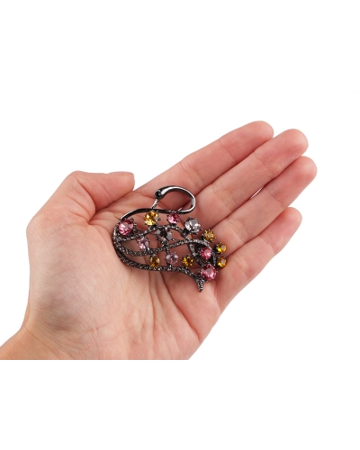 Bross csiszoltkövekkel hattyű / kitűző - 1 db. | Mimib