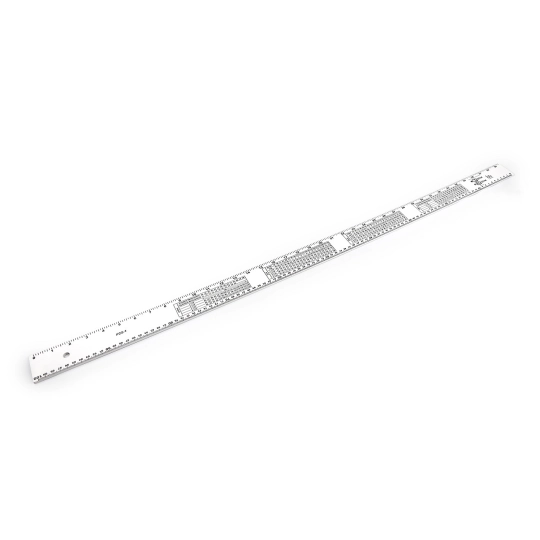 Krajčírsky meter / pravítko s veľkostnými tabuľkami dĺžka 100 cm - 1 ks | Mimib