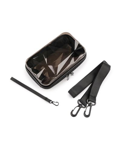 Transparentná škrupinová kabelka / puzdro crossbody 18x11 cm - 1 ks