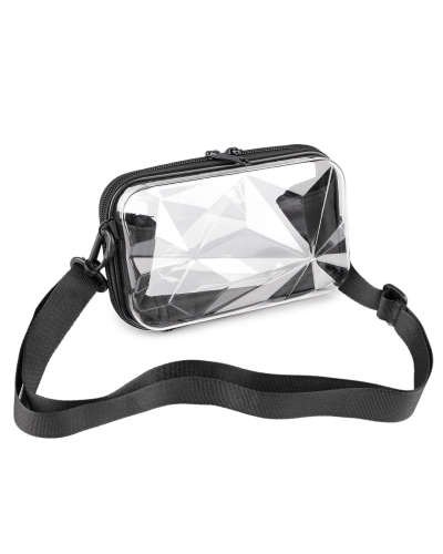 Transparentná škrupinová kabelka / puzdro crossbody 18x11 cm - 1 ks | Mimib