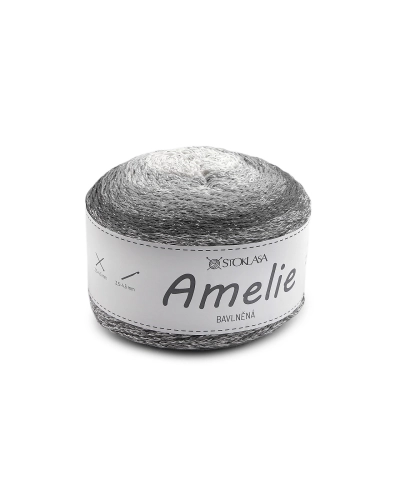 Bavlnená pletacia priadza Amelie s lurexom 200 g - 1 ks | Mimib