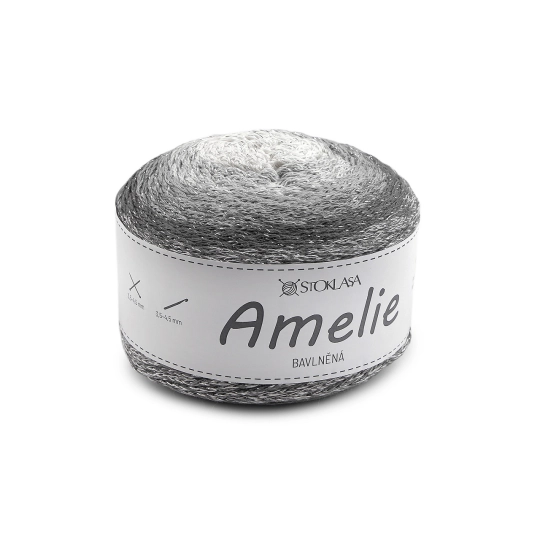 Bavlnená pletacia priadza Amelie s lurexom 200 g - 1 ks
