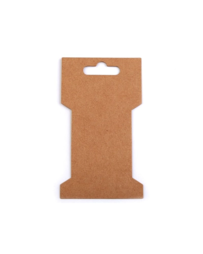 Papierová karta natural 6,6x11,5 cm s výrezom - 100 ks | Mimib