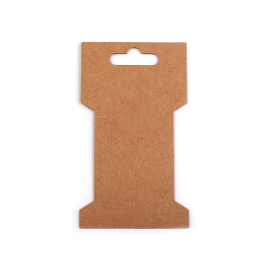 Papierová karta natural 6,6x11,5 cm s výrezom - 100 ks | Mimib