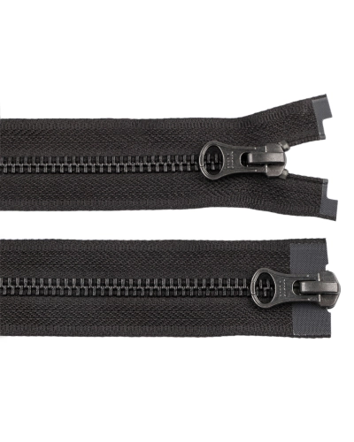 Zip kovový YKK No 5 deliteľný 2 jazdci / dvojcestný 90 cm na kožené bundy - 1 ks | Mimib