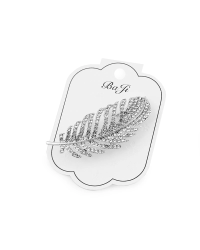 Brošňa s brúsenými kamienkami pierko - 1 ks | Mimib