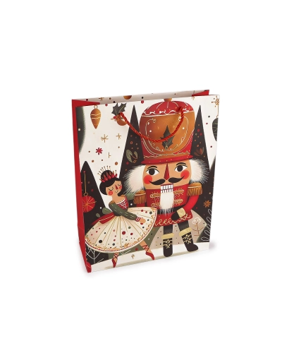 Vianočná darčeková taška luskáčik 26x32 cm - 1 ks | Mimib