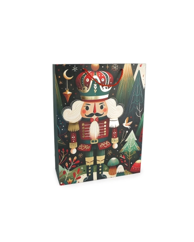 Vianočná darčeková taška luskáčik 31x40 cm - 1 ks | Mimib