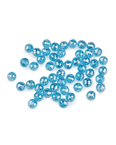 Sklenené koráliky brúsené ohňovky 10 mm s AB efektom - 1 sáčok | Mimib