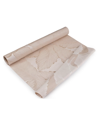 Behúň satén lux 3D listy šírka 48 cm - 1 ks | Mimib