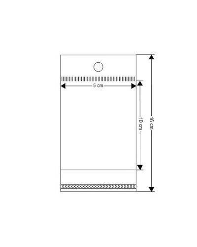 PP vrecko s lepiacou lištou a závesom 5x10 cm - 100 ks | Mimib