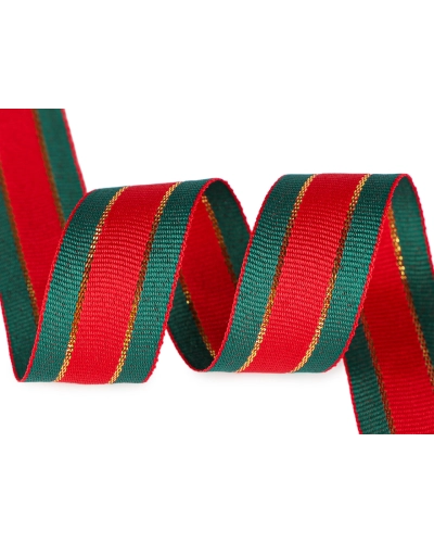 Vianočná stuha s lurexom šírka 20 mm, 25 mm - 22.5 m | Mimib