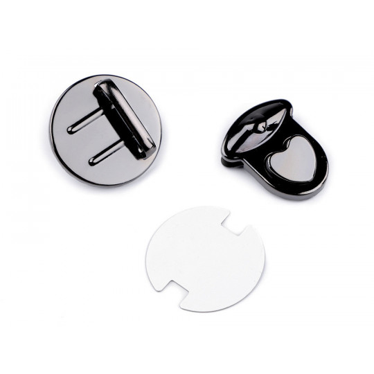 Táskakapocs készlet 30x32 mm szív | Mimib