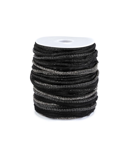 Paspulka / kéder s brúsenými kamienkami šírka 15 mm - 1 m | Mimib