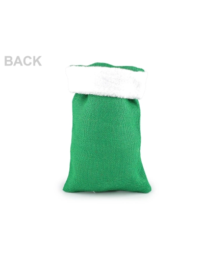 Vianočné jutové vrecúško s kožušinovým lemom 20x30 cm - 1 ks | Mimib