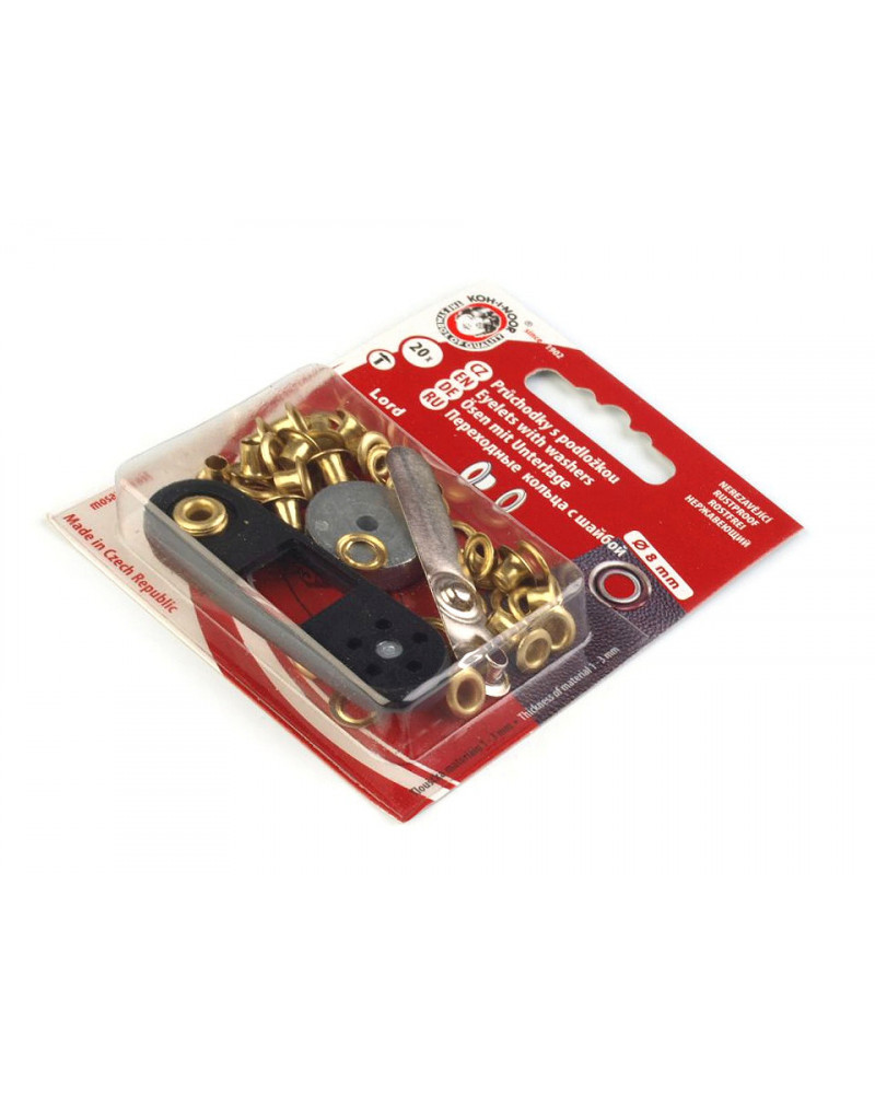 Ringli alátéttel belső Ø4 mm / külső Ø8 mm összeütő és lyukasztó | Mimib