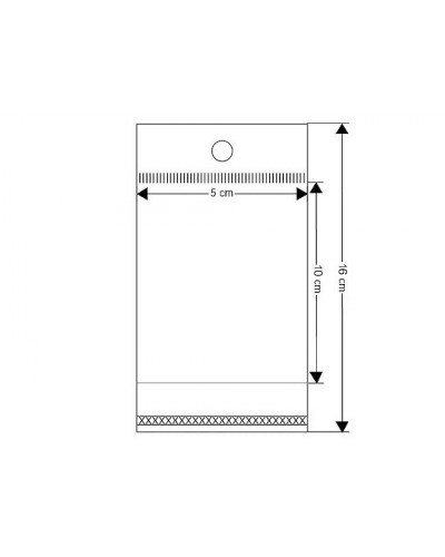 PP ragasztócsíkos celofán bopp tasak 5x10 cm akasztóval | Mimib