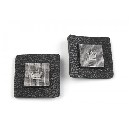 Dekorációs aplikáció / felvarrható korona 30x30 mm ruhára | Mimib