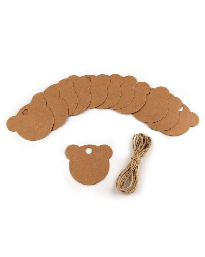 Cimke / névkártya juta madzaggal karácsonyfa, szív, maci, csipesz | Mimib