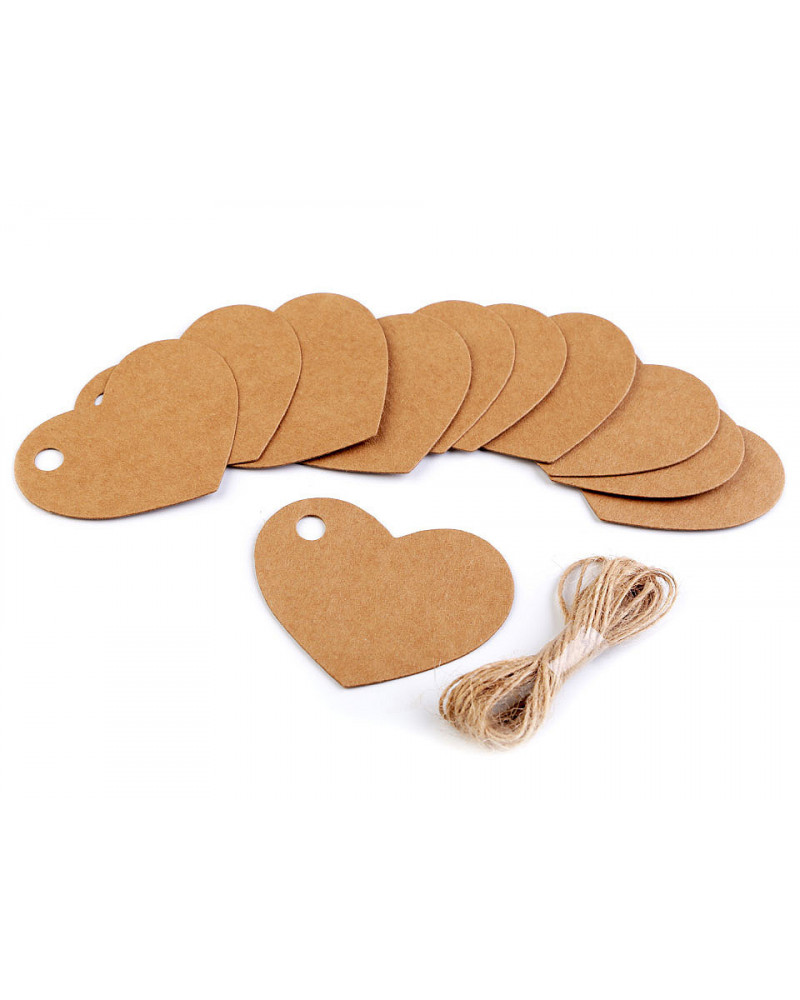 Cimke / névkártya juta madzaggal karácsonyfa, szív, maci, csipesz | Mimib