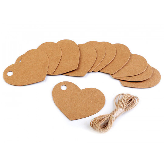 Cimke / névkártya juta madzaggal karácsonyfa, szív, maci, csipesz | Mimib