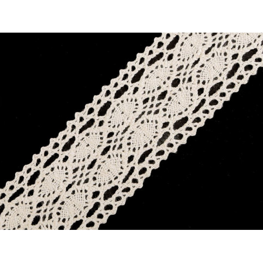 Pamut csipke szalag 40 mm csipkebetét | Mimib