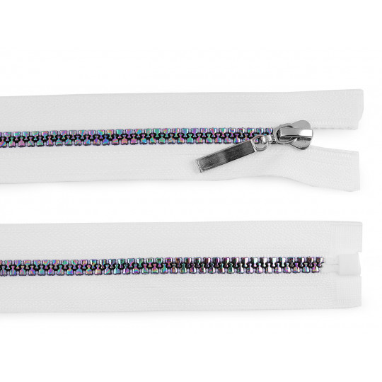 Szivárványos fogazott cipzár GT10 szélessége 5 mm hossza 80 cm | Mimib