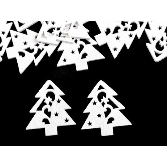 Fa karácsonyi dekoráció, csillag, szív, fenyőfa | Mimib