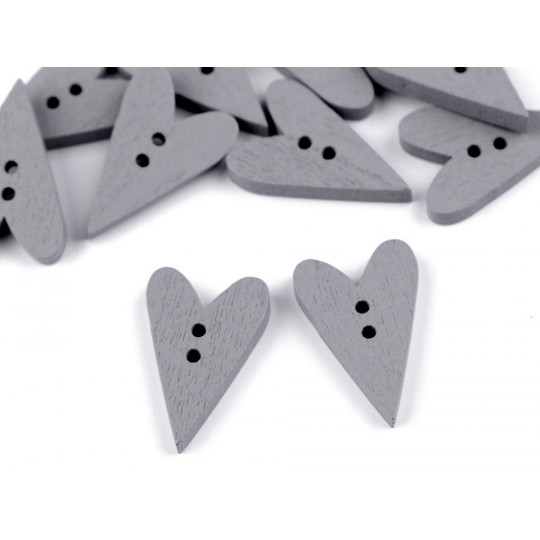 Fa dekor gomb szív | Mimib