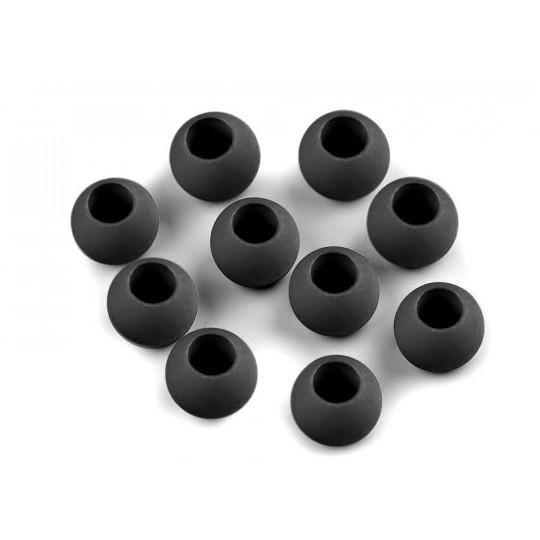 Nagy lyukú műanyag gyöngy matt 10x12 mm | Mimib