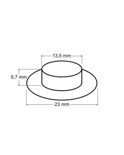 Ringli alátéttel Ø13,5 mm / külső Ø23 mm | Mimib