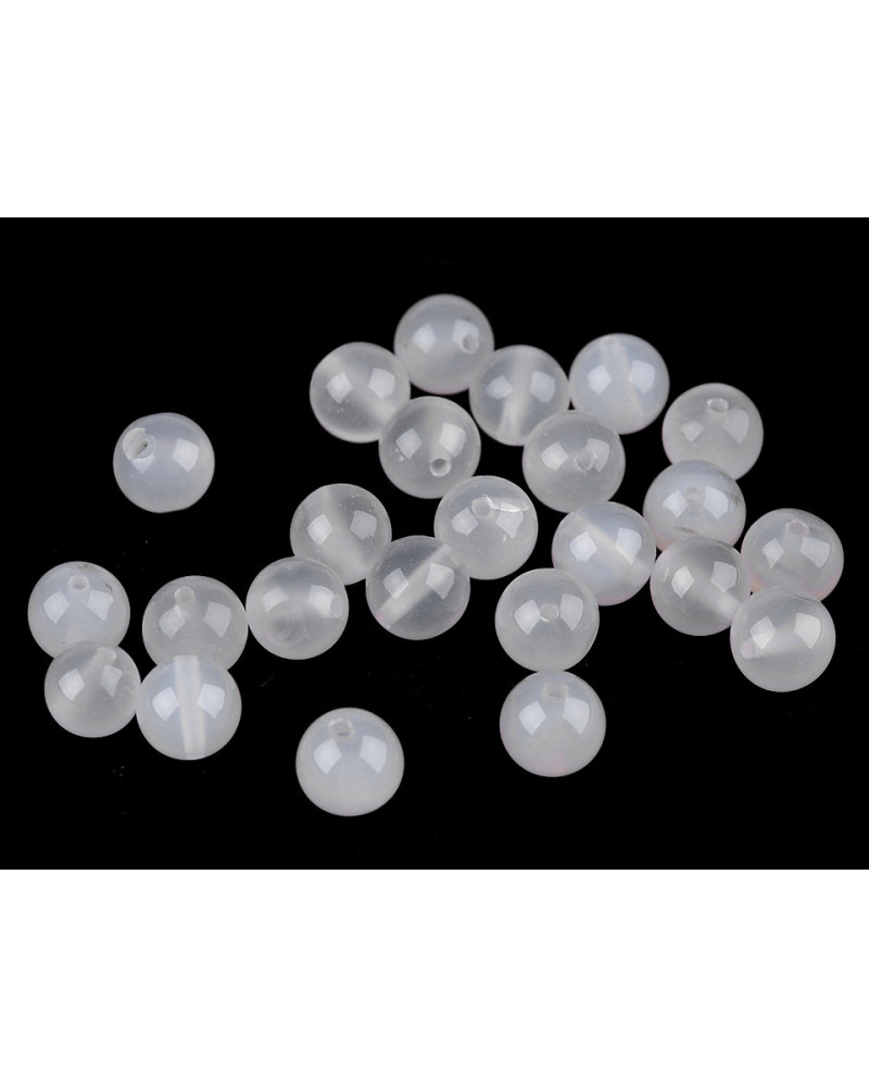 Ásványi Agát fehér szintetikus Ø6 mm | Mimib