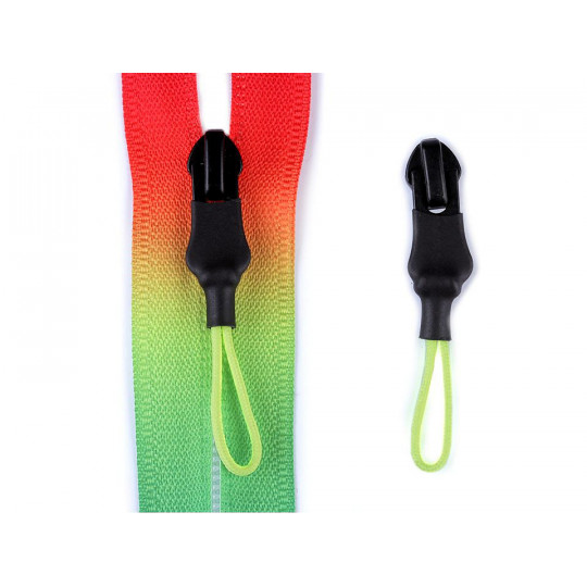 Cipzár húzóka  szivárványos rejtett spirálcipzárhoz No 5 | Mimib