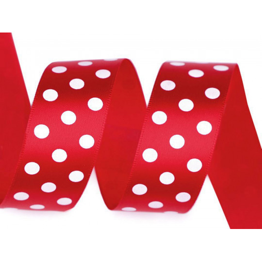 Pöttyös zatén szalag szélessége 25 mm | Mimib