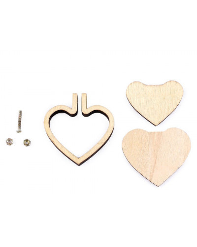 Kis fa karika / hímző medál szív, ovál és karika | Mimib