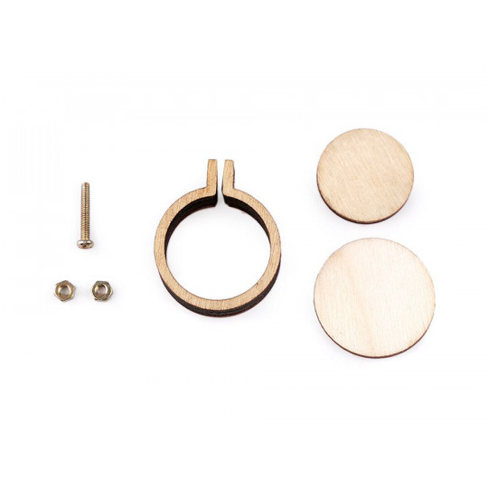 Kis fa karika / hímző medál szív, ovál és karika | Mimib