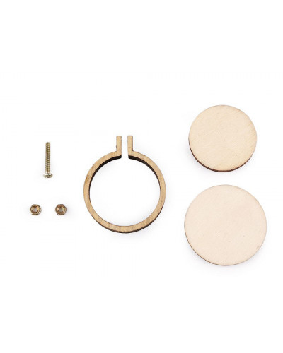 Kis fa karika / hímző medál szív, ovál és karika | Mimib