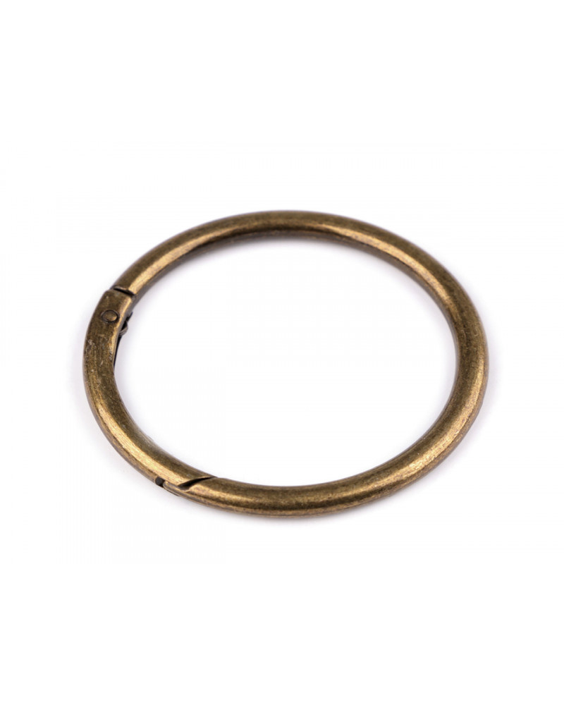Karabiner gömbölyű táskára való / karika kulcsra Ø50 mm nagy | Mimib