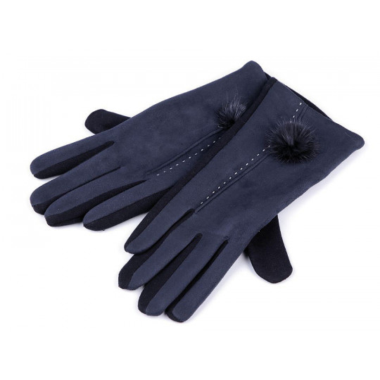 Női kesztyű szörme pompom | Mimib