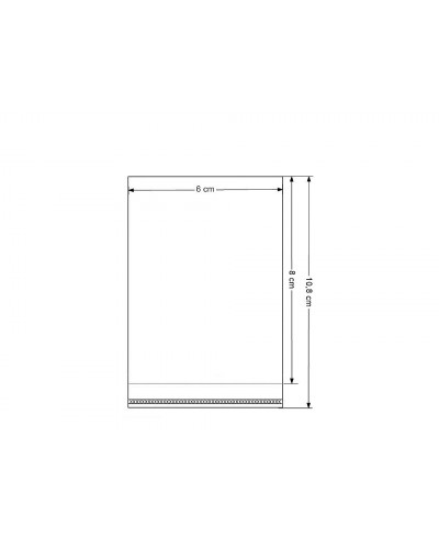 Ragasztócsíkos celofán tasak jellegű BOPP tasak 6x8 cm | Mimib