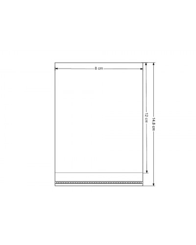 PP ragasztócsíkos celofán tasak jellegű BOPP tasak 8x12 cm | Mimib