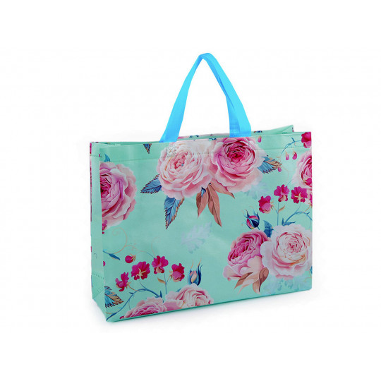 Bevásárlótáska rózsákkal 32x42 cm nagy mosható | Mimib