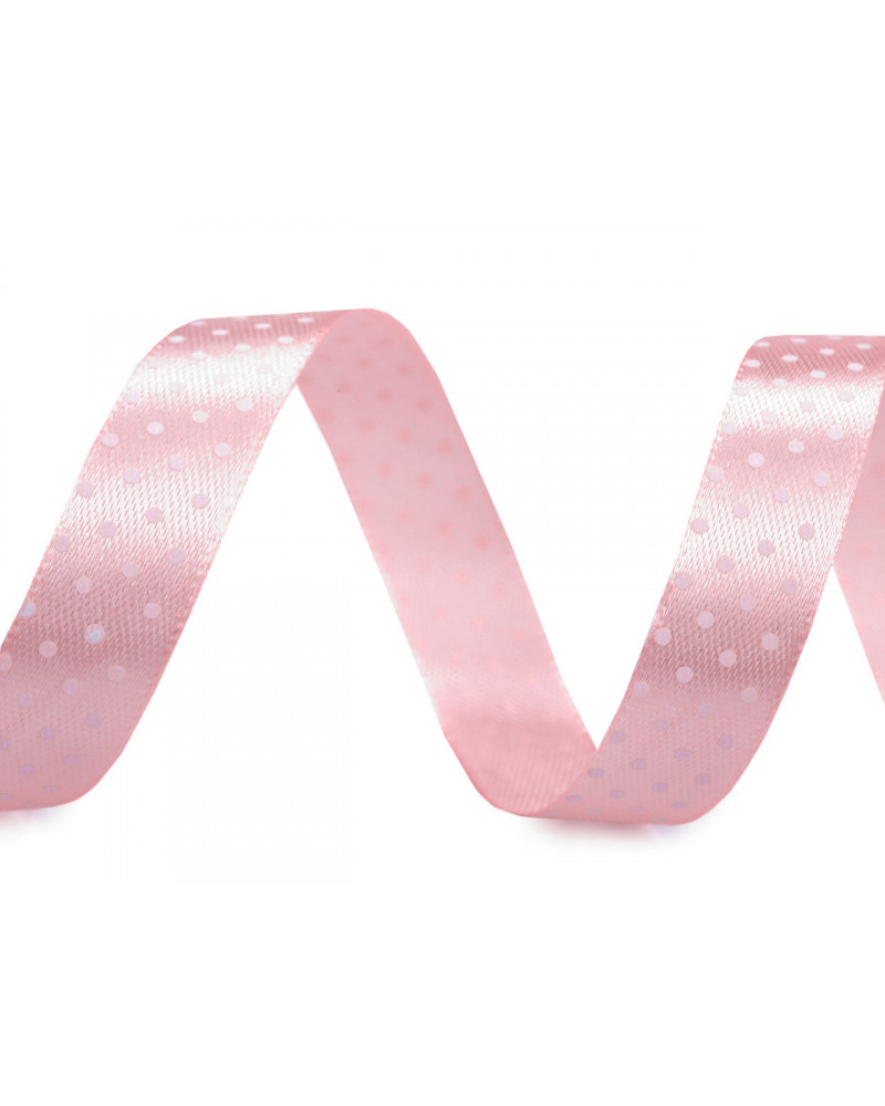 Szatén szalag pöttyökkel szélessége 15 mm | Mimib