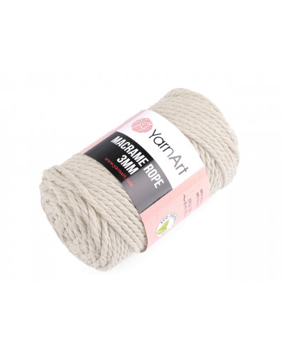 Kötőfonal Macrame Rope 3 mm 250 g | Mimib