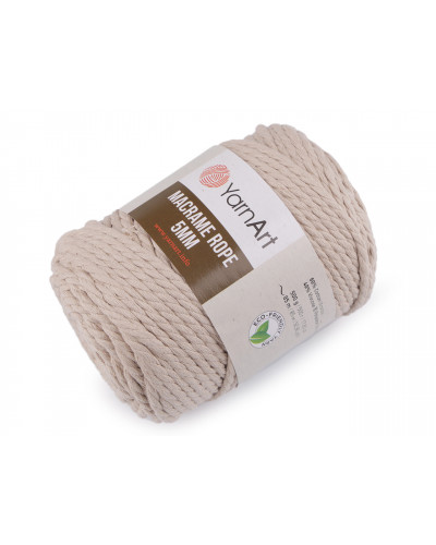 Kötőfonal Macrame Rope 5 mm 500 g | Mimib