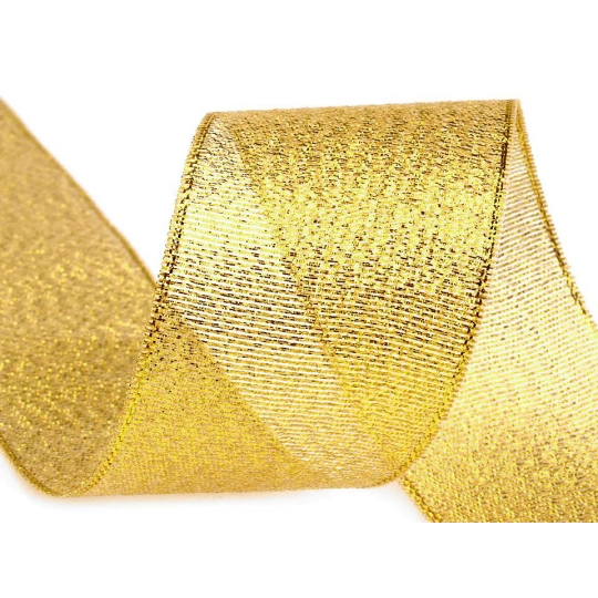 Brokát szalag szélessége 38 mm lurexel | Mimib