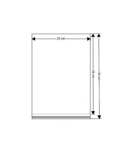 PP ragasztócsíkos celofán tasak jellegű BOPP tasak 20x29 cm | Mimib