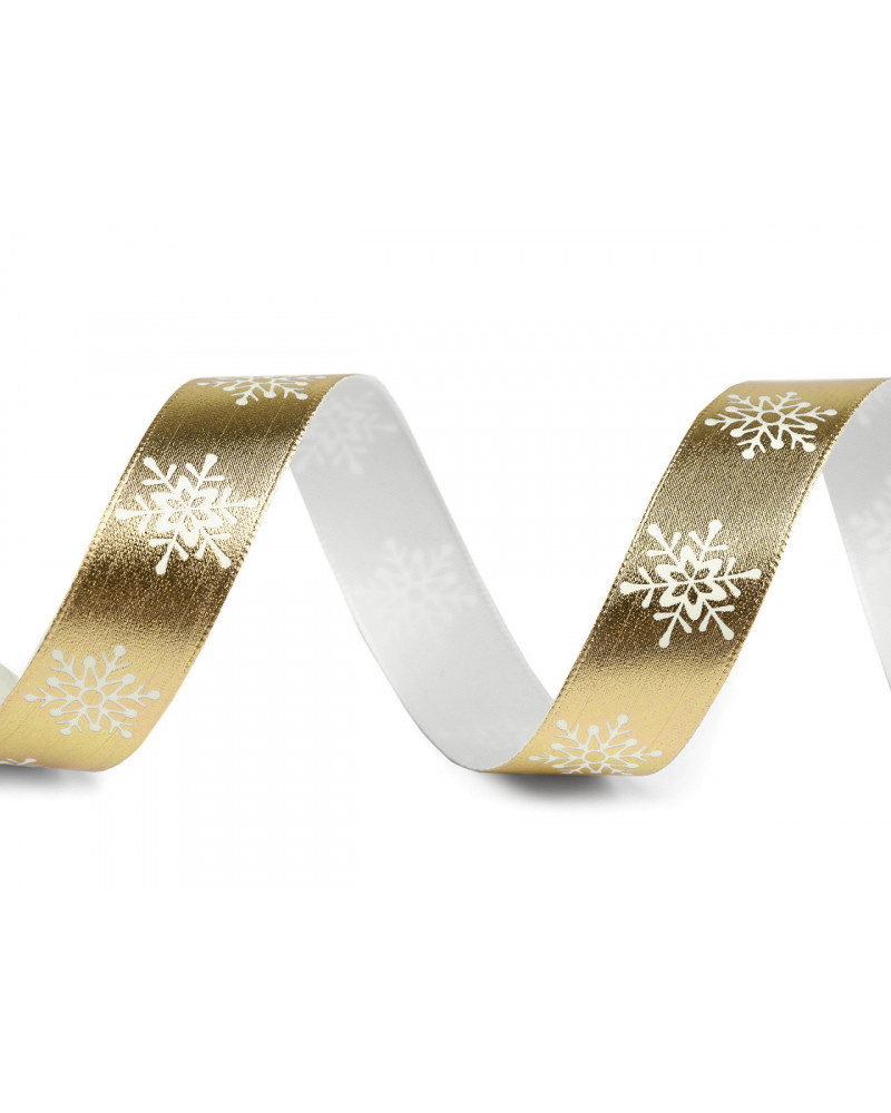Karácsonyi szalag fémes pehely szélessége 16 mm | Mimib