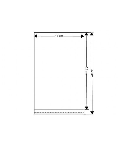 PP ragasztócsíkos celofán tasak jellegű BOPP tasak 17x28 cm | Mimib