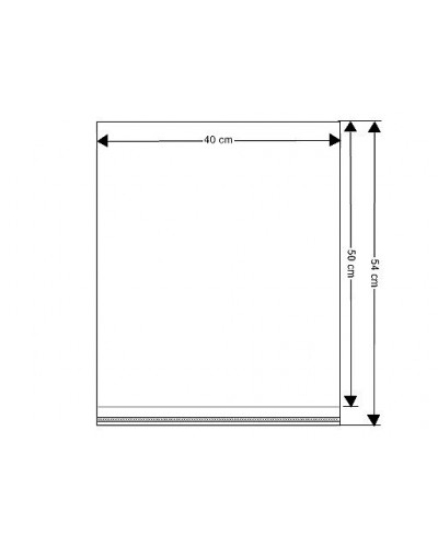 PP ragasztócsíkos celofán tasak jellegű BOPP tasak 40x50 cm | Mimib